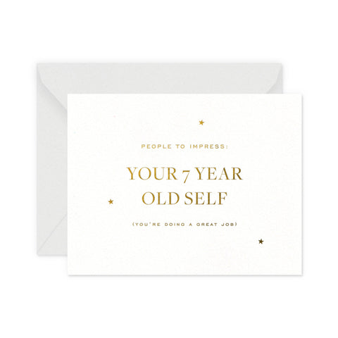 7 Year Old Self Greeting Card