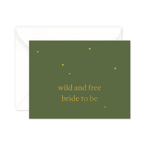 Wild and Free Bride Greeting Card