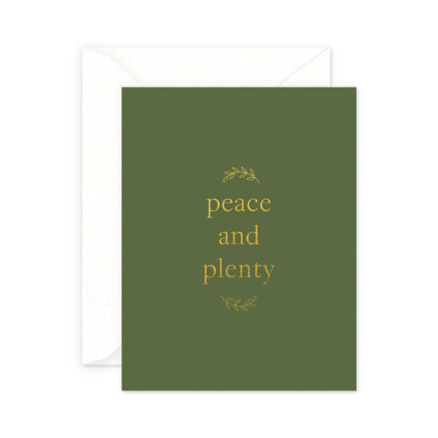 Peace and Plenty Holiday Greeting Card