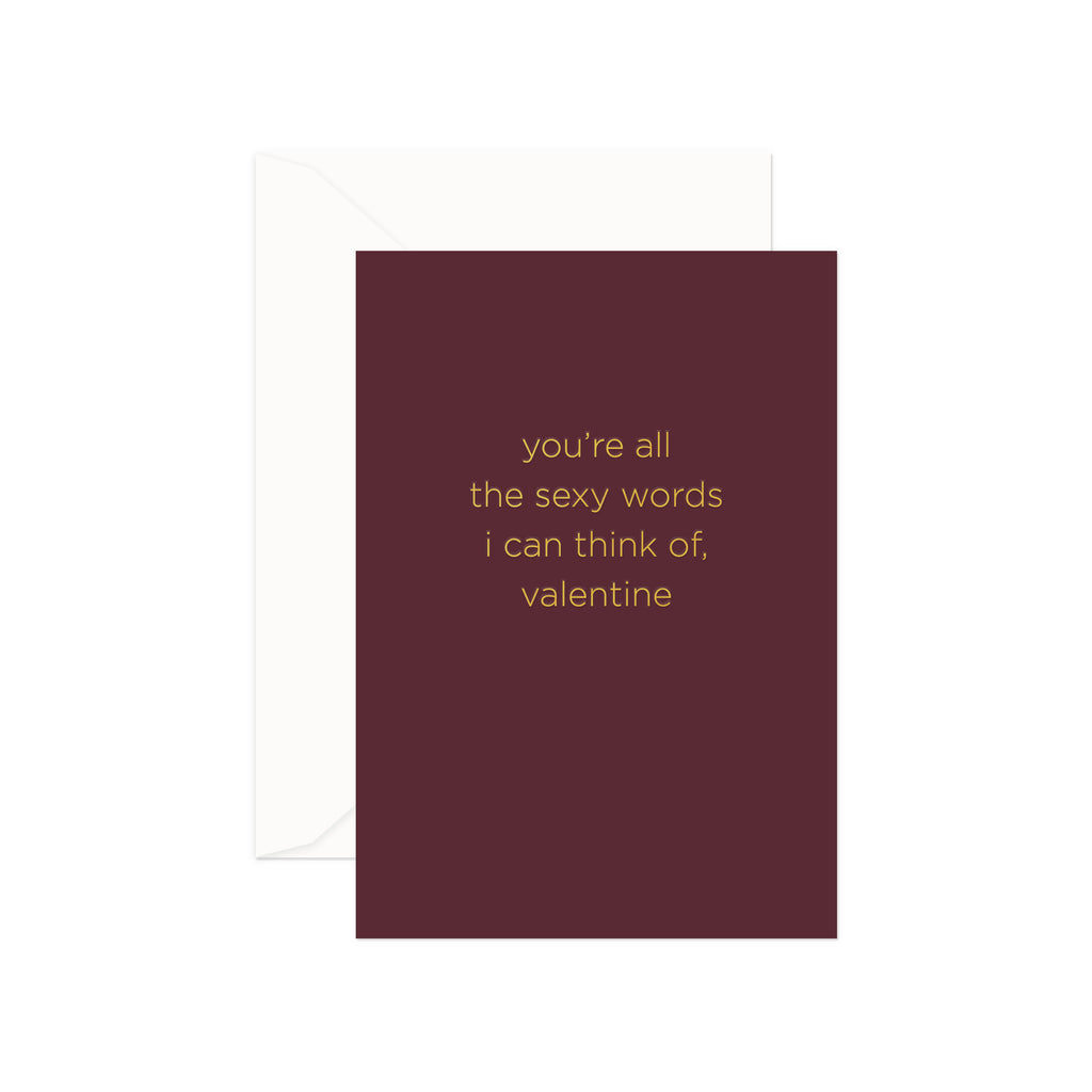 Sexy Words Valentine Greeting Card