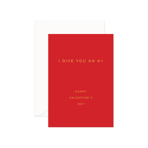 A+ Valentine Greeting Card