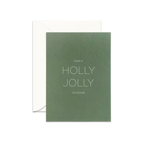 Holly Jolly Christmas Greeting Card