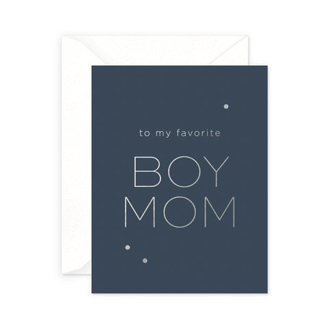 Boy Mom Greeting Card