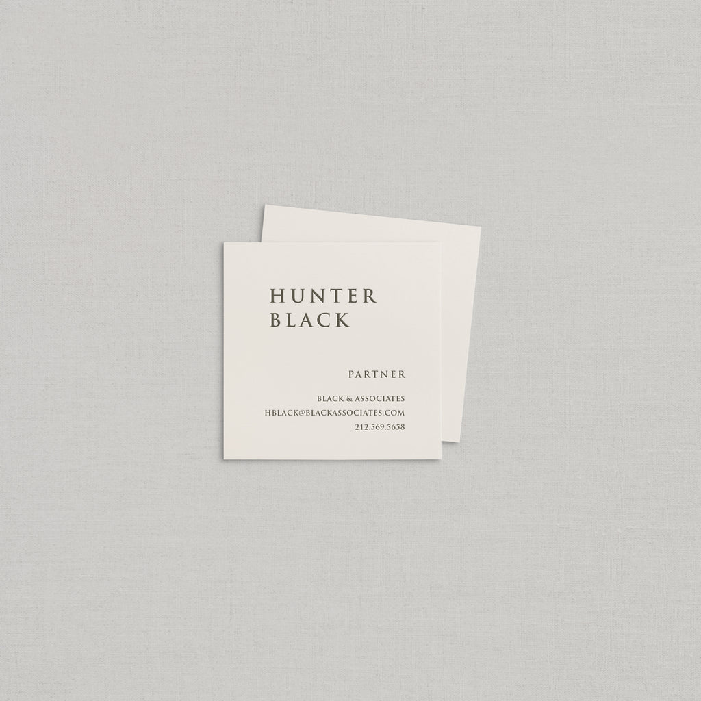 Hunter Business Cards Letterpress