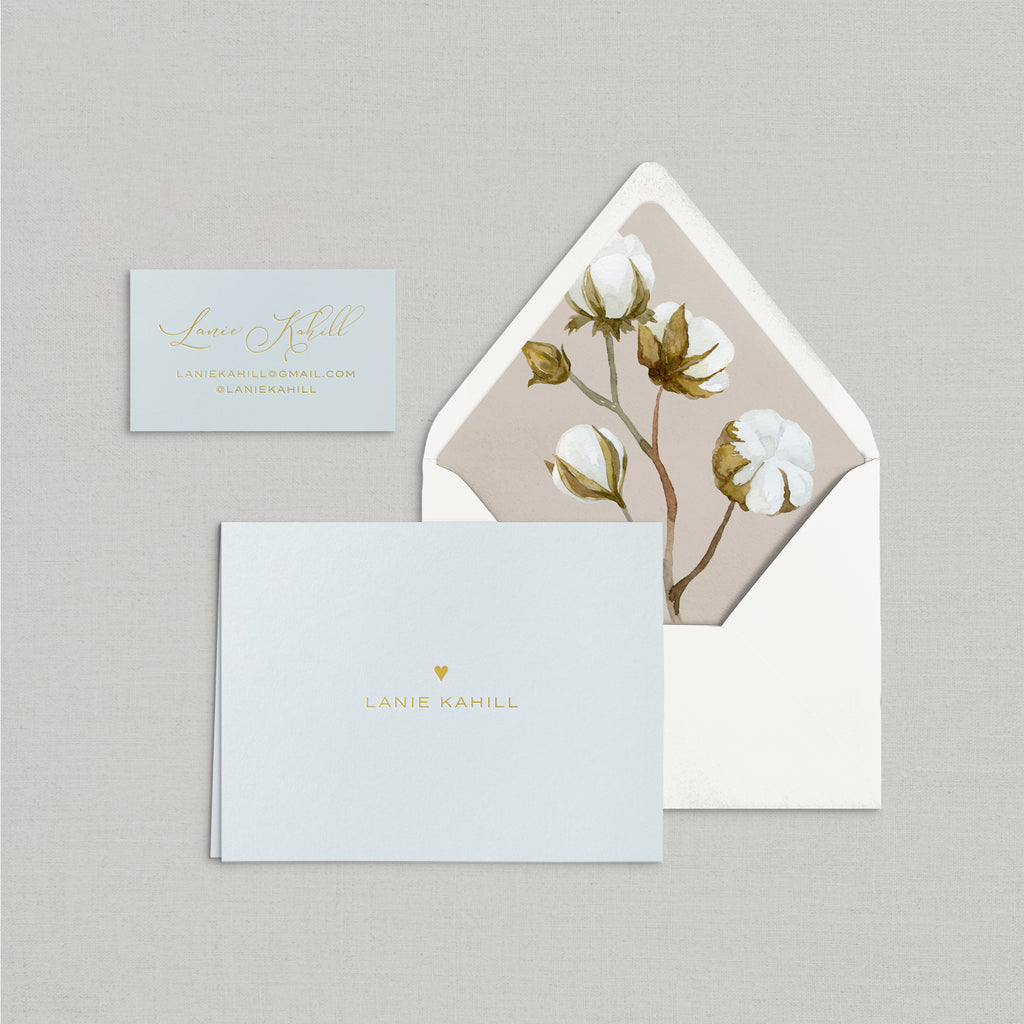Lanie Personalized Stationery Small Tented