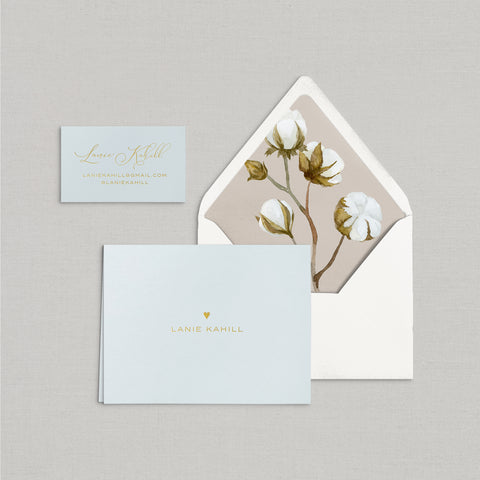 Lanie Personalized Stationery Small Tented