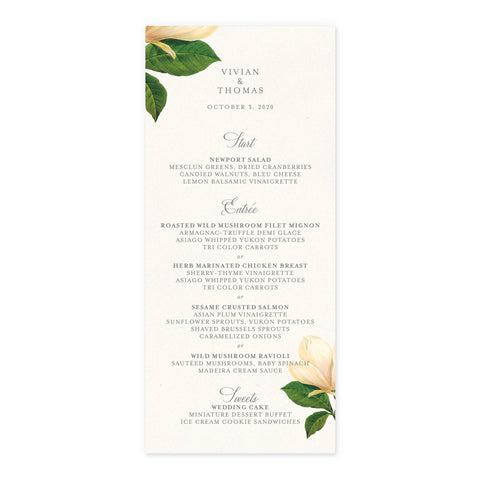 Luxe Menu
